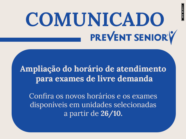Ampliação do horário de atendimento para exames de livre demanda