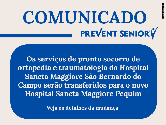 Transferência das urgências em ortopedia e traumatologia do HSM São Bernardo do Campo acontece em 1º/07/2026