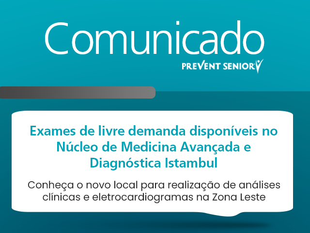Exames de livre demanda disponíveis no Núcleo de Medicina Avançada e Diagnóstica Istambul