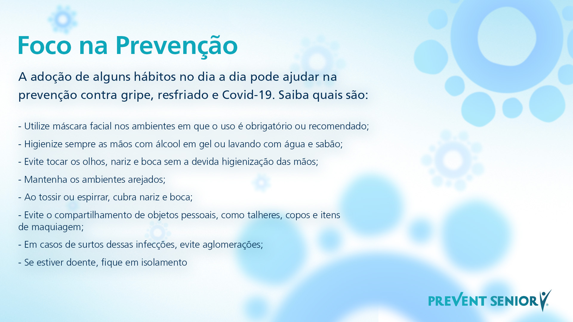 Prevenção é importante