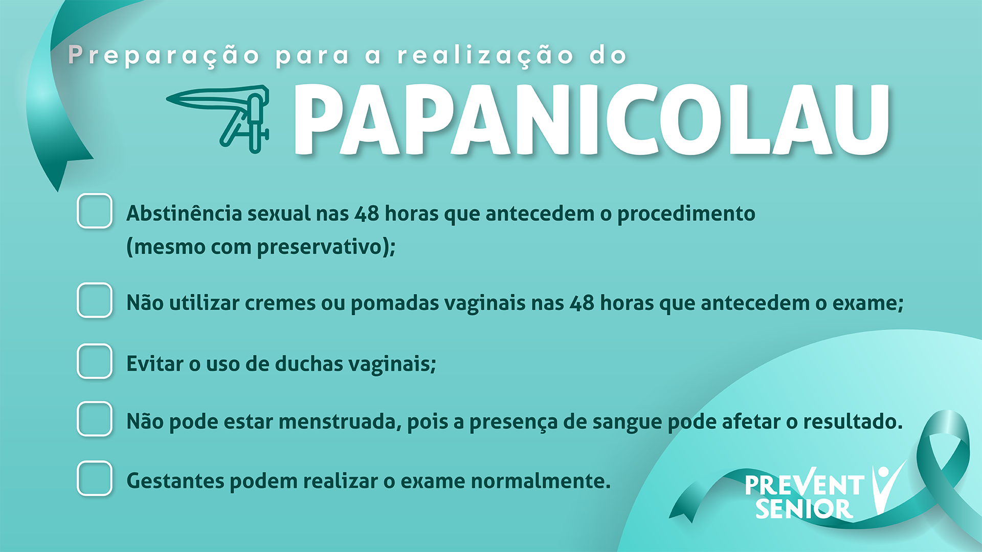 Preparativos para o exame Papanicolau