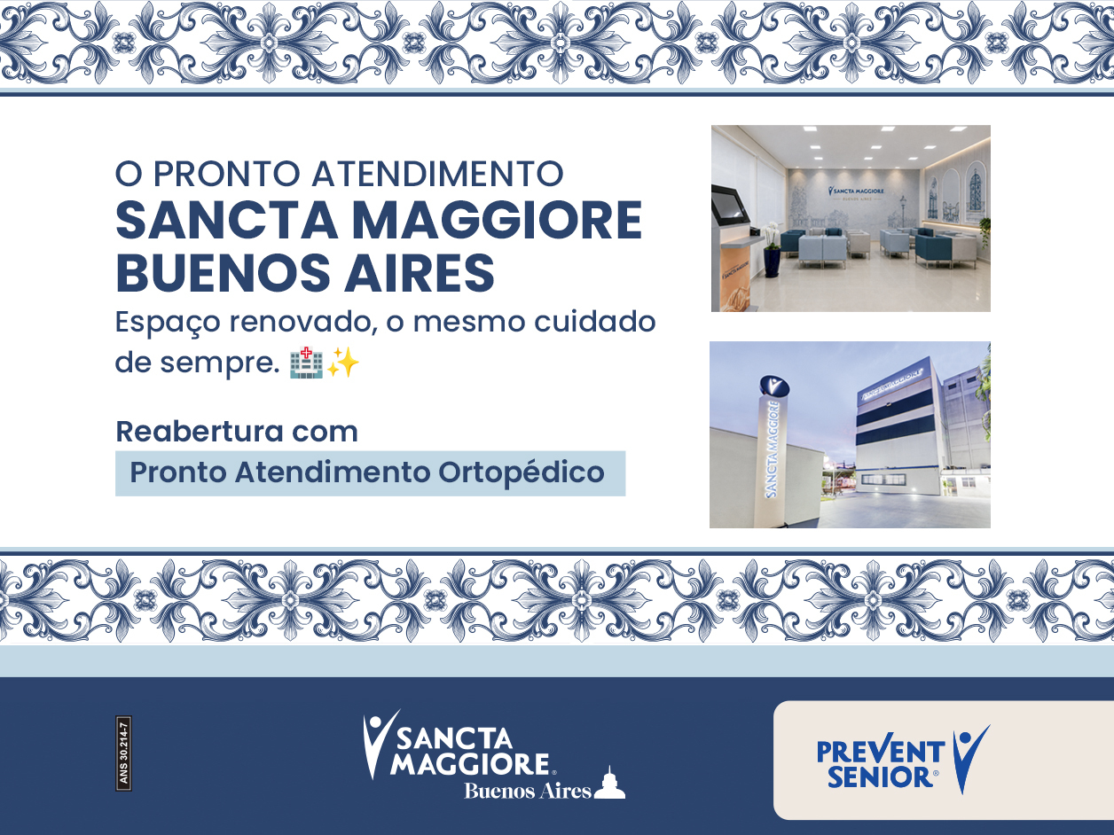 Pronto Atendimento Sancta Maggiore Buenos Aires reabre com infraestrutura modernizada